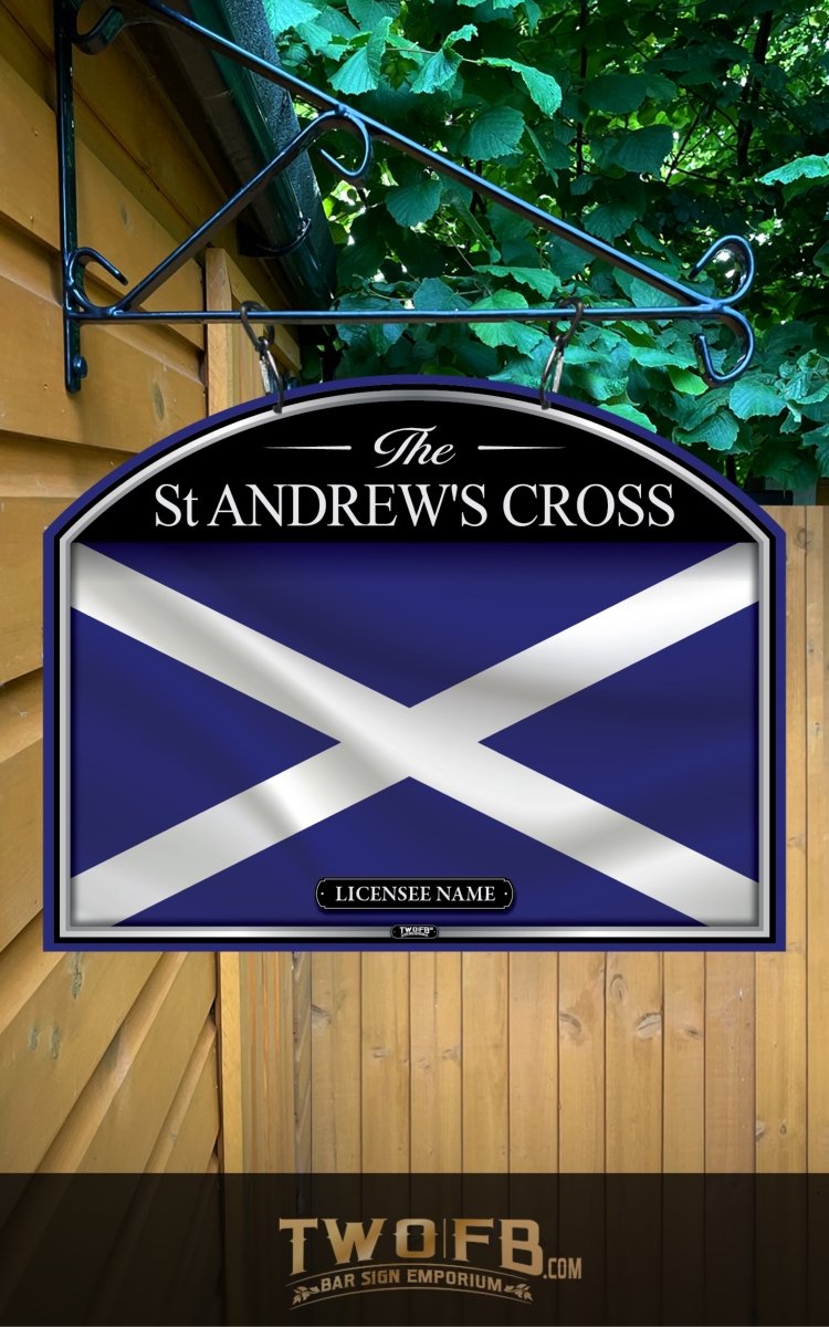 St Andrews Cross | Personalised Bar Sign | Scottish Pub Sign - Bar ...