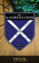 Load image into Gallery viewer, St Andrews Cross | Personalised Bar Sign | Scottish Pub Sign
