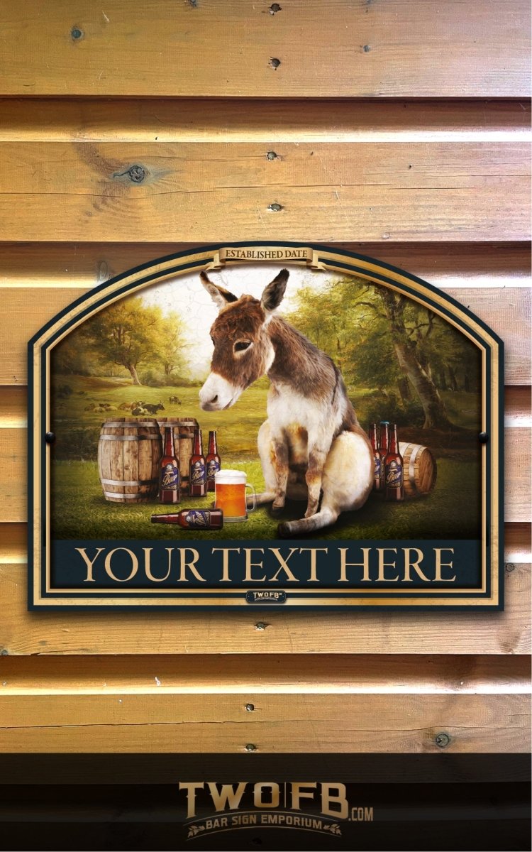 Donkey Bar Sign/Pub Sign/Bar Sign/Home bar sign/Pub sign for outside/Custom pub sign/Home Bar/Pub Décor/Military Bar Signs/Custom Bar signs/Barsigns UK/ Man Cave/ Mess Sign/ Bar Runner/ Beer Mats/ Hanging pub sign/ Custom sign/ Garden Signs/Pub signs