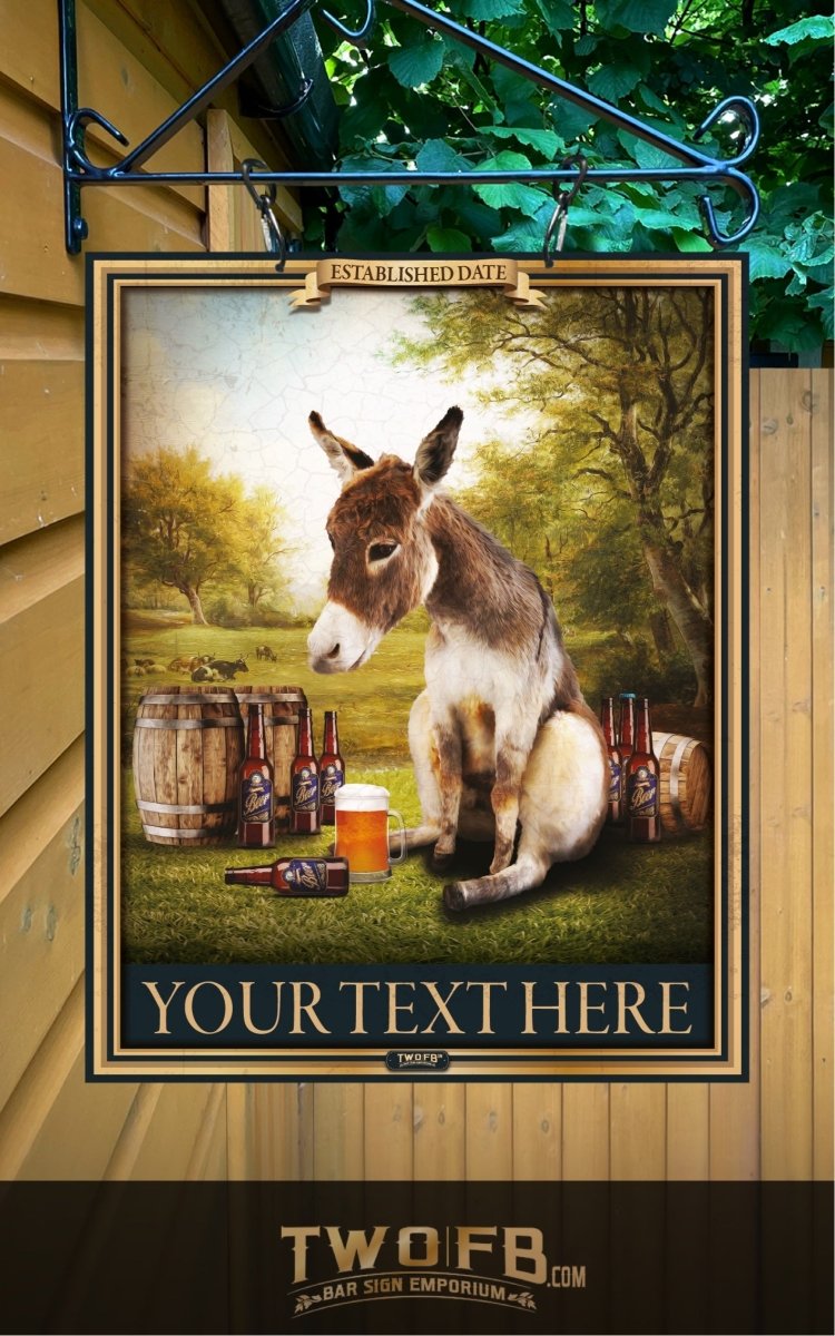 Donkey Bar Sign/Pub Sign/Bar Sign/Home bar sign/Pub sign for outside/Custom pub sign/Home Bar/Pub Décor/Military Bar Signs/Custom Bar signs/Barsigns UK/ Man Cave/ Mess Sign/ Bar Runner/ Beer Mats/ Hanging pub sign/ Custom sign/ Garden Signs/Pub signs
