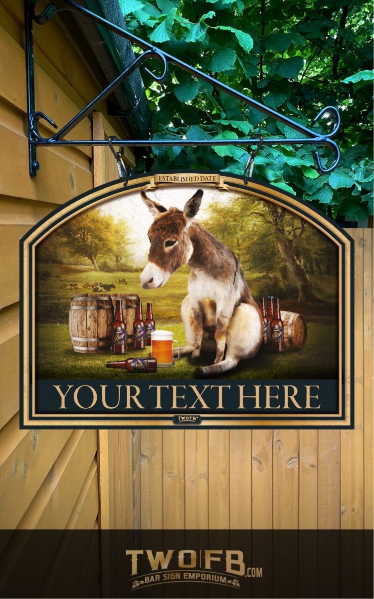 Donkey Bar Sign/Pub Sign/Bar Sign/Home bar sign/Pub sign for outside/Custom pub sign/Home Bar/Pub Décor/Military Bar Signs/Custom Bar signs/Barsigns UK/ Man Cave/ Mess Sign/ Bar Runner/ Beer Mats/ Hanging pub sign/ Custom sign/ Garden Signs/Pub signs