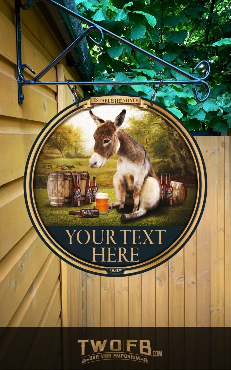 Donkey Bar Sign/Pub Sign/Bar Sign/Home bar sign/Pub sign for outside/Custom pub sign/Home Bar/Pub Décor/Military Bar Signs/Custom Bar signs/Barsigns UK/ Man Cave/ Mess Sign/ Bar Runner/ Beer Mats/ Hanging pub sign/ Custom sign/ Garden Signs/Pub signs