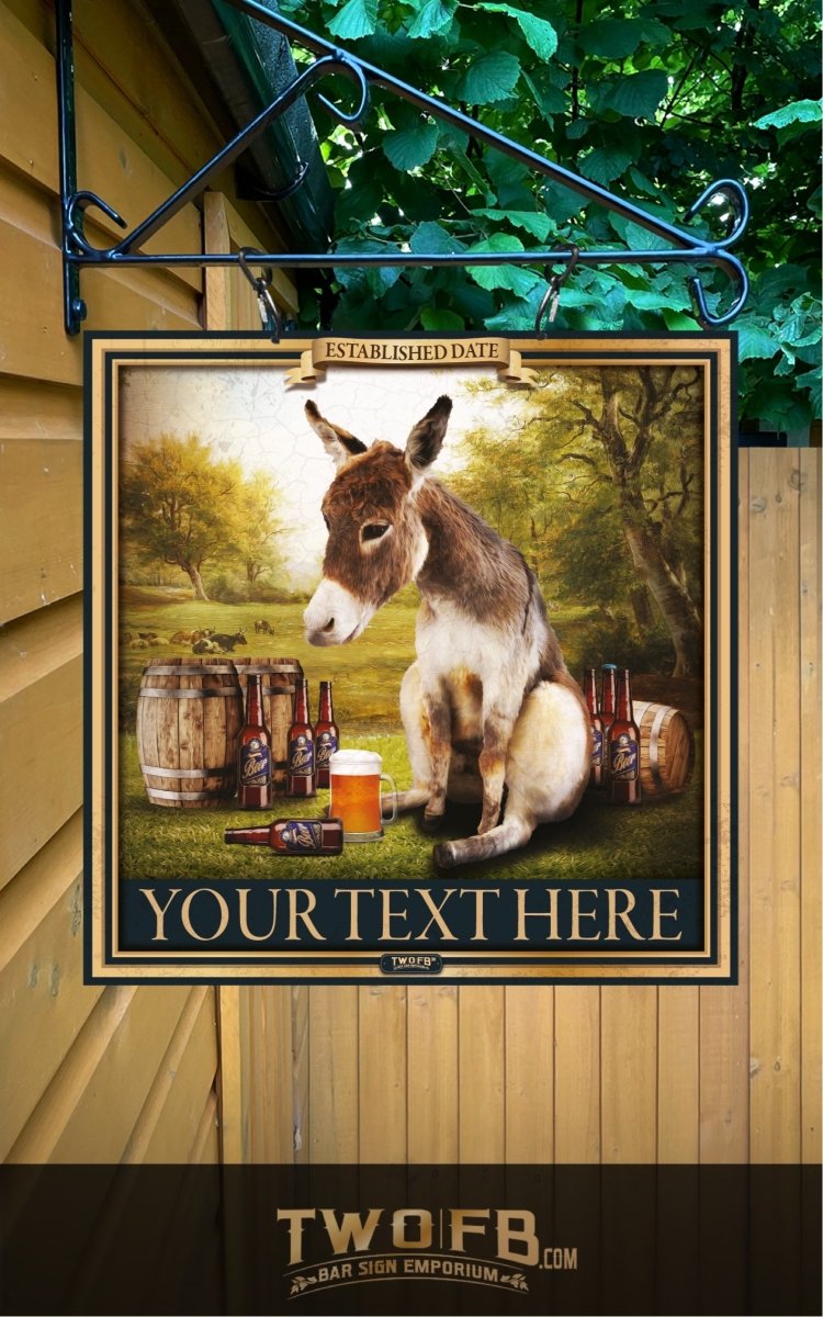 Donkey Bar Sign/Pub Sign/Bar Sign/Home bar sign/Pub sign for outside/Custom pub sign/Home Bar/Pub Décor/Military Bar Signs/Custom Bar signs/Barsigns UK/ Man Cave/ Mess Sign/ Bar Runner/ Beer Mats/ Hanging pub sign/ Custom sign/ Garden Signs/Pub signs