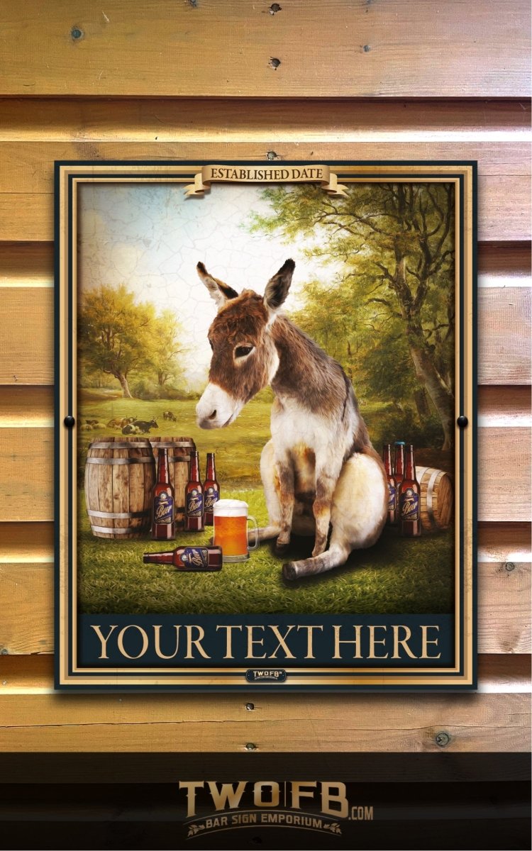 Donkey Bar Sign/Pub Sign/Bar Sign/Home bar sign/Pub sign for outside/Custom pub sign/Home Bar/Pub Décor/Military Bar Signs/Custom Bar signs/Barsigns UK/ Man Cave/ Mess Sign/ Bar Runner/ Beer Mats/ Hanging pub sign/ Custom sign/ Garden Signs/Pub signs