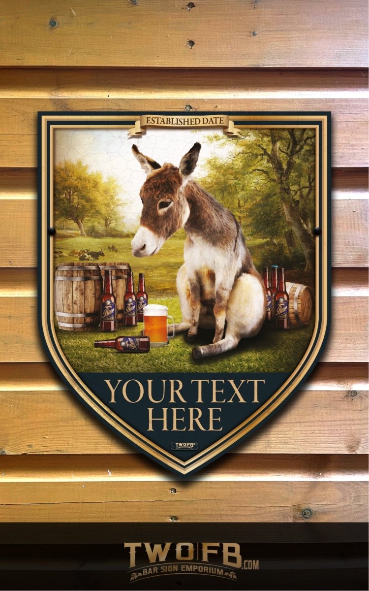 Donkey Bar Sign/Pub Sign/Bar Sign/Home bar sign/Pub sign for outside/Custom pub sign/Home Bar/Pub Décor/Military Bar Signs/Custom Bar signs/Barsigns UK/ Man Cave/ Mess Sign/ Bar Runner/ Beer Mats/ Hanging pub sign/ Custom sign/ Garden Signs/Pub signs