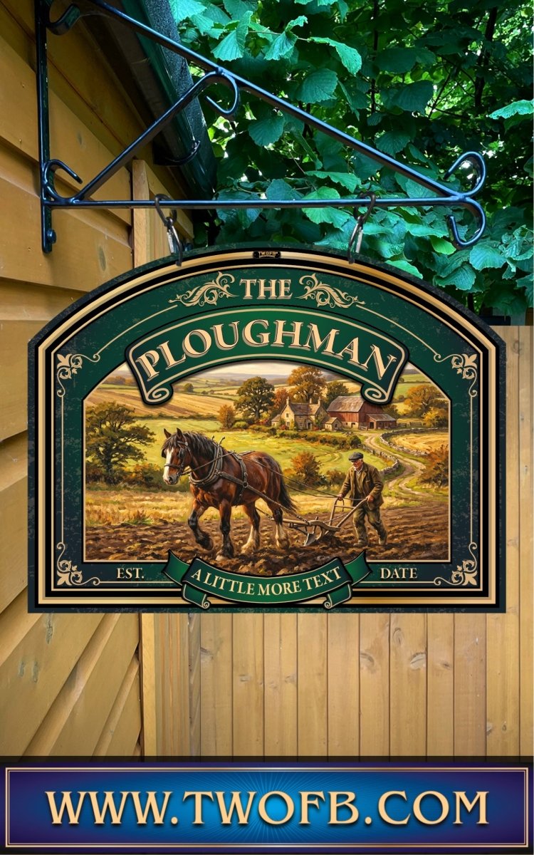 The Ploughman | Personalised Pub Sign | Country Style Signs Custom Signs from Two Fat Blokes Ltd signs for bars