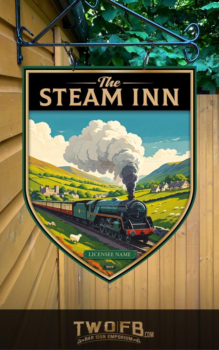 The Steam Inn | Personalised Pub Sign | Country Style Pub Signs Custom Signs from Two Fat Blokes Ltd signs for bars
