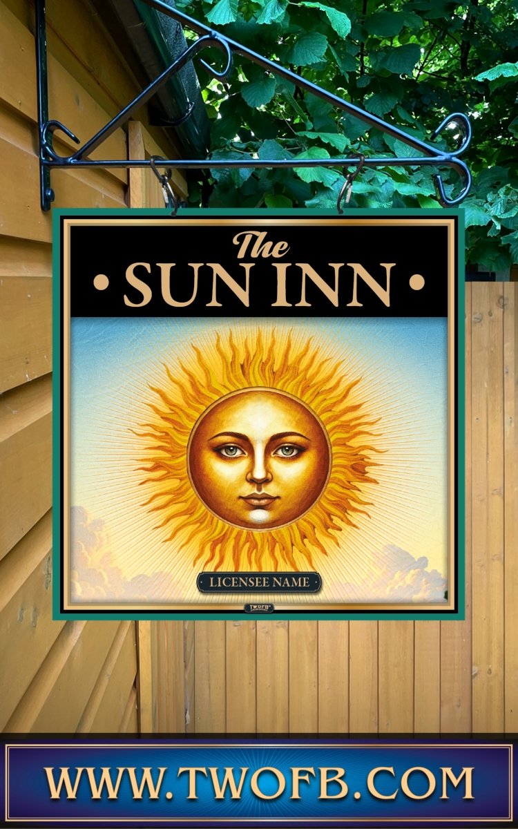 The Sun Inn, Custom bar sign, hanging pub sign, Bar sign, pub sign, Personalised bar sign, Funny bar sign, home bar signs uk, bar signs uk, bar signs.co.uk, custom pub sign uk, pub sign design, outdoor bar signs
 
