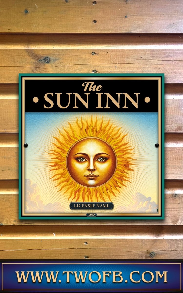 The Sun Inn, Custom bar sign, hanging pub sign, Bar sign, pub sign, Personalised bar sign, Funny bar sign, home bar signs uk, bar signs uk, bar signs.co.uk, custom pub sign uk, pub sign design, outdoor bar signs
 
