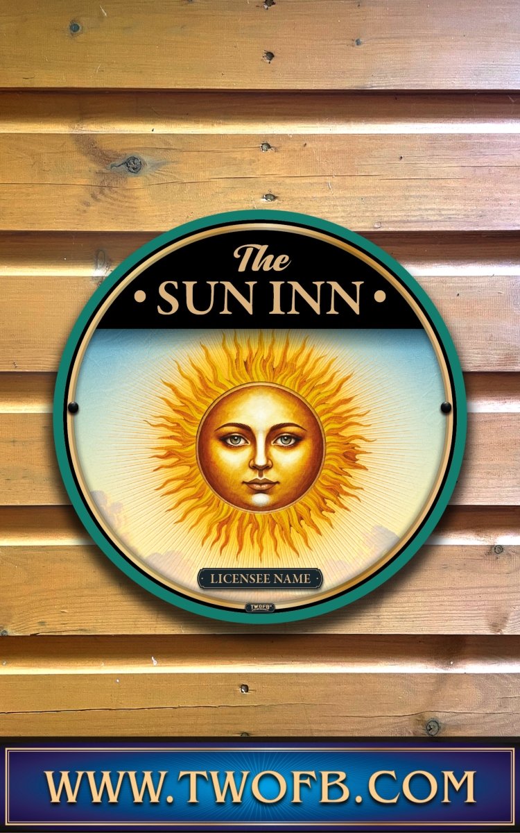 The Sun Inn, Custom bar sign, hanging pub sign, Bar sign, pub sign, Personalised bar sign, Funny bar sign, home bar signs uk, bar signs uk, bar signs.co.uk, custom pub sign uk, pub sign design, outdoor bar signs
 
