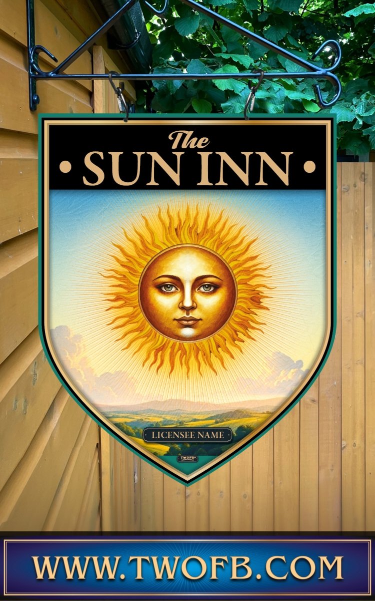 The Sun Inn, Custom bar sign, hanging pub sign, Bar sign, pub sign, Personalised bar sign, Funny bar sign, home bar signs uk, bar signs uk, bar signs.co.uk, custom pub sign uk, pub sign design, outdoor bar signs
 
