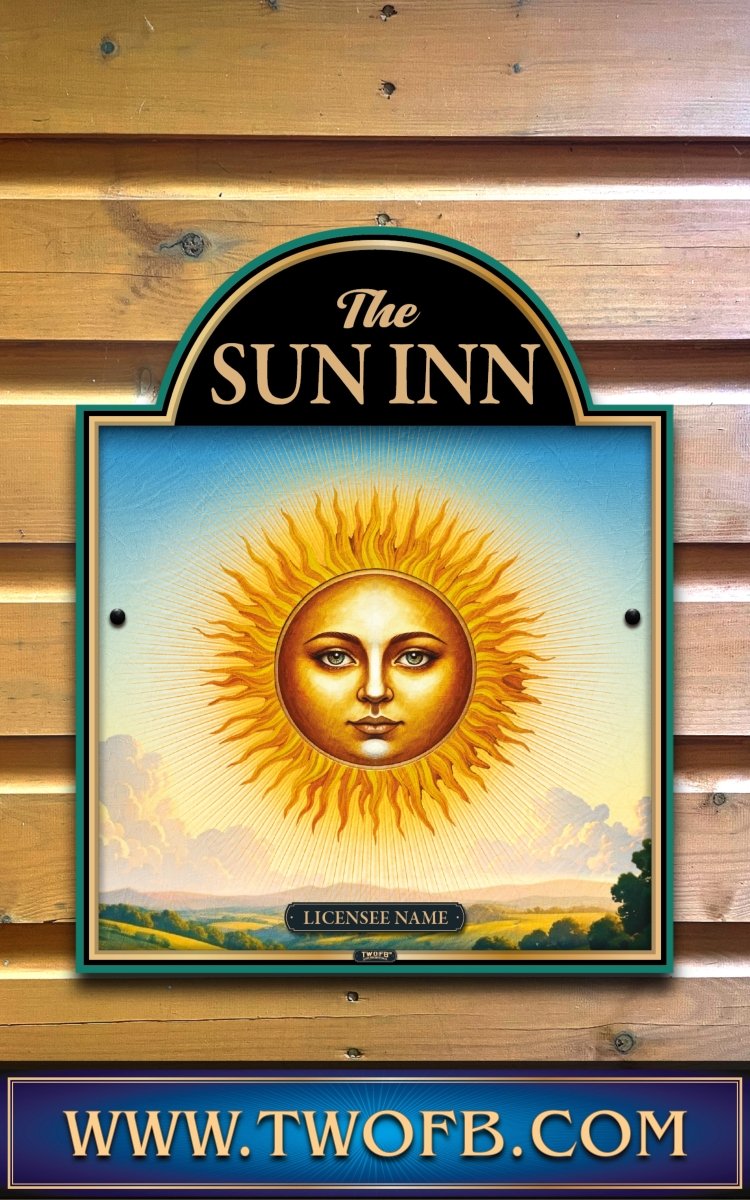 The Sun Inn, Custom bar sign, hanging pub sign, Bar sign, pub sign, Personalised bar sign, Funny bar sign, home bar signs uk, bar signs uk, bar signs.co.uk, custom pub sign uk, pub sign design, outdoor bar signs
 
