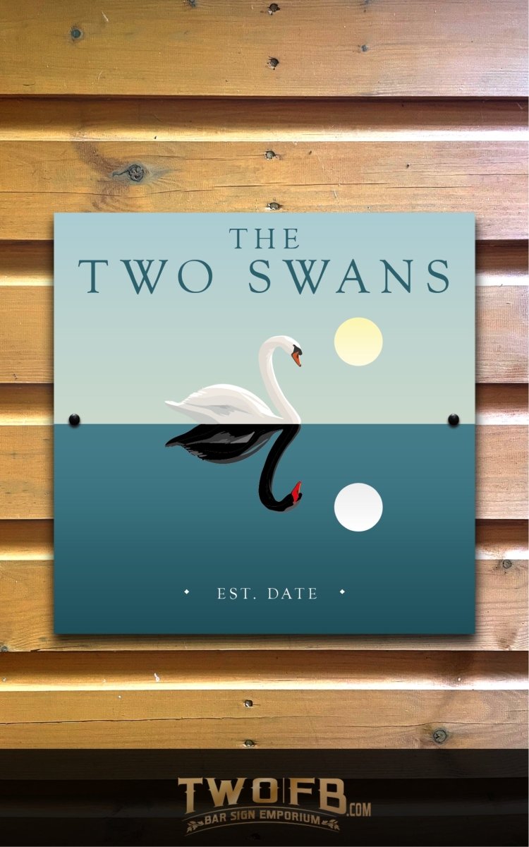 The White Swan | Personalised Bar Sign | Bistro Style Custom Signs from Two Fat Blokes Ltd signs for bars