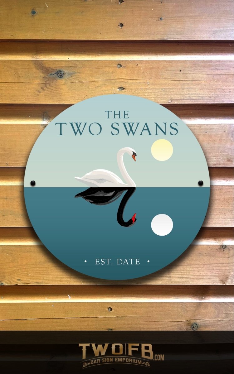 The White Swan | Personalised Bar Sign | Bistro Style Custom Signs from Two Fat Blokes Ltd signs for bars