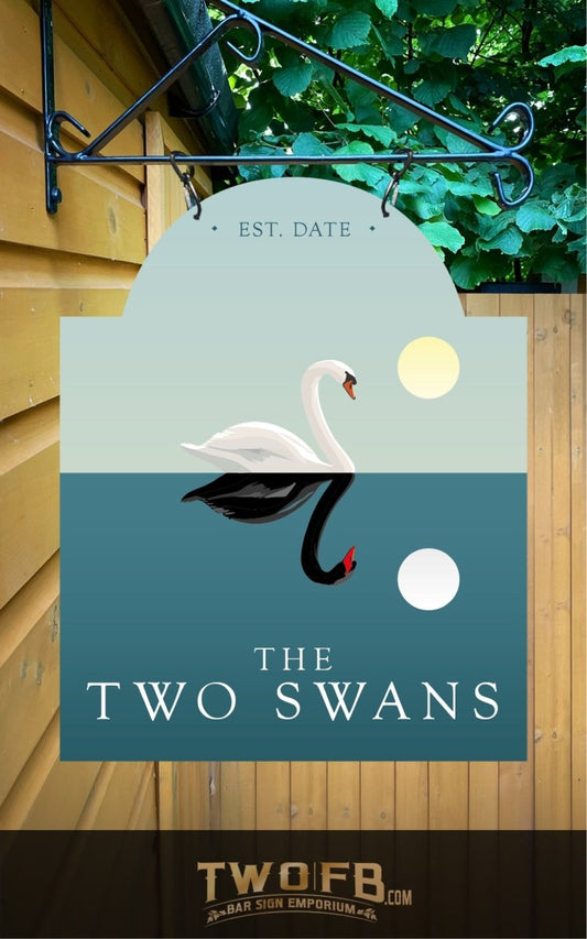 The White Swan | Personalised Bar Sign | Bistro Style Custom Signs from Two Fat Blokes Ltd signs for bars