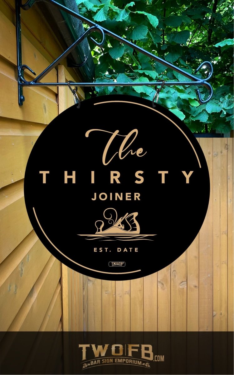 Thirsty Joiner,Custom bar sign, hanging pub sign, Bar sign, pub sign, Personalised bar sign, Funny bar sign