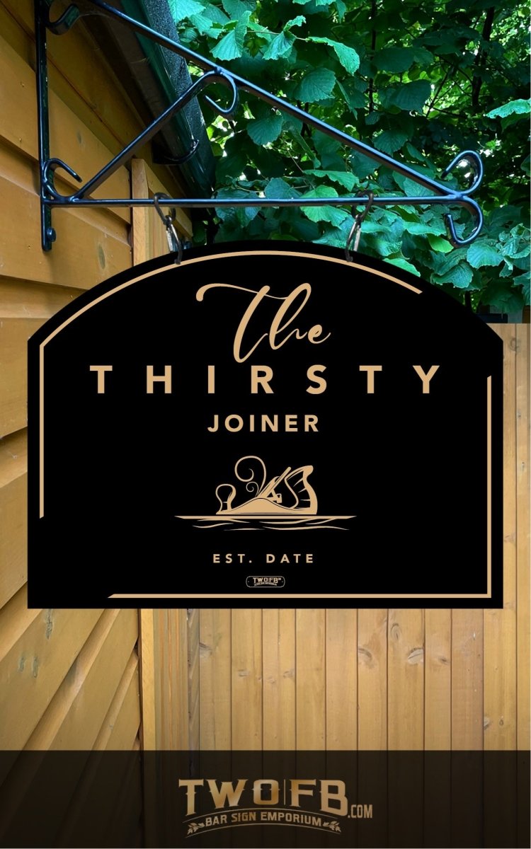 Thirsty Joiner,Custom bar sign, hanging pub sign, Bar sign, pub sign, Personalised bar sign, Funny bar sign