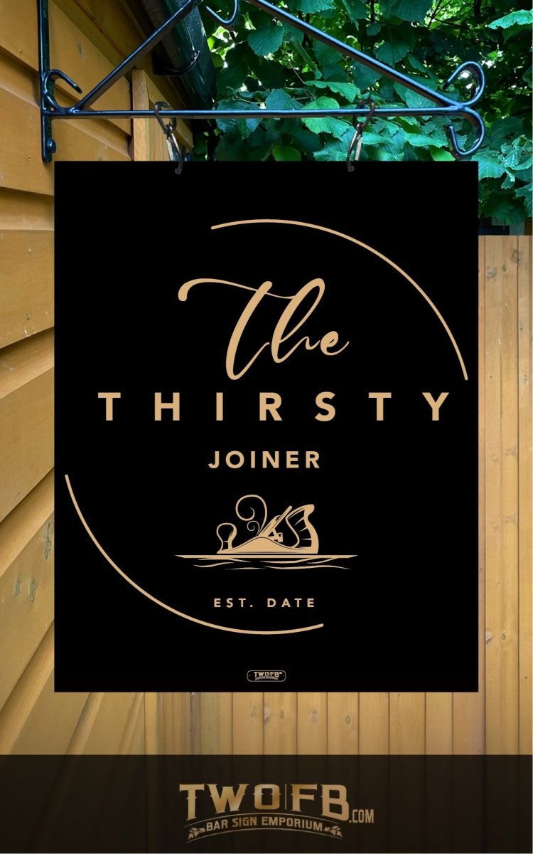 Thirsty Joiner,Custom bar sign, hanging pub sign, Bar sign, pub sign, Personalised bar sign, Funny bar sign