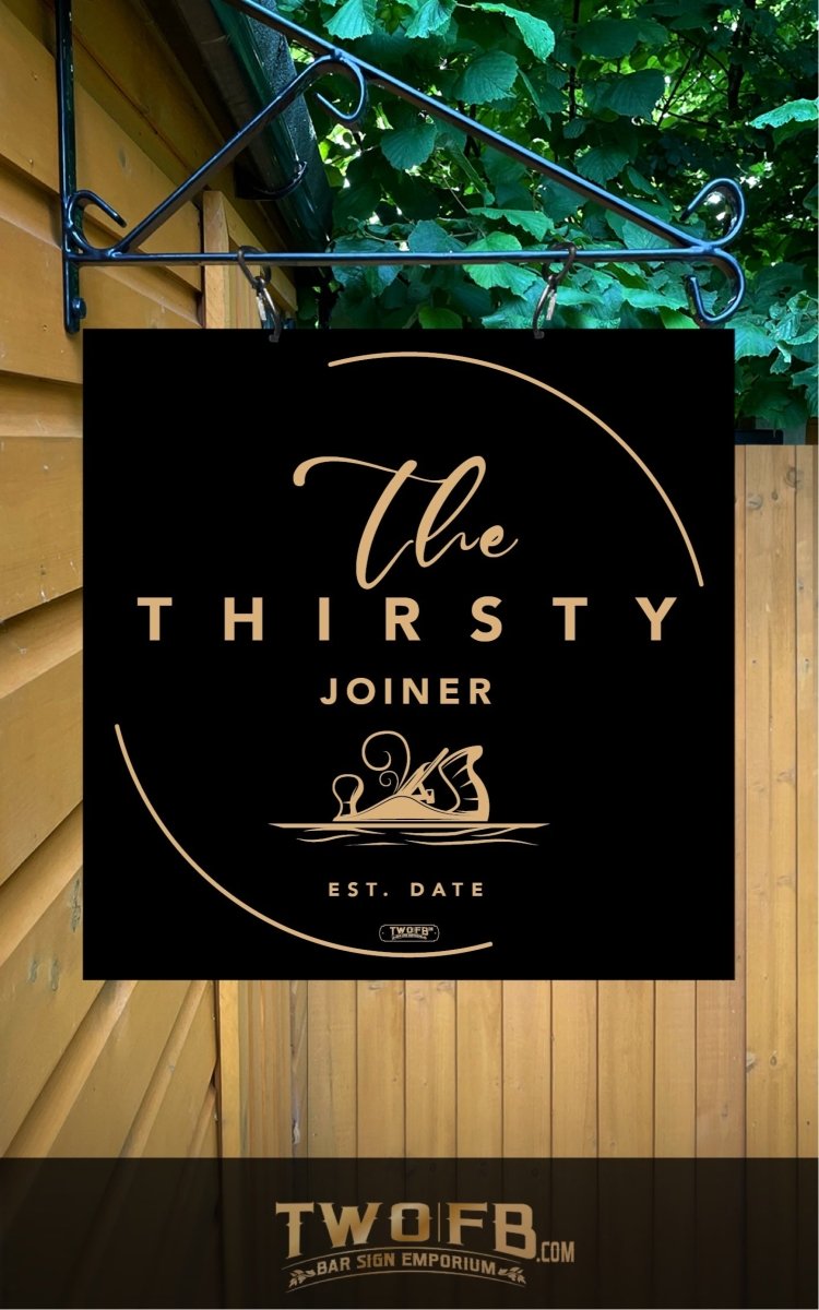 Thirsty Joiner,Custom bar sign, hanging pub sign, Bar sign, pub sign, Personalised bar sign, Funny bar sign