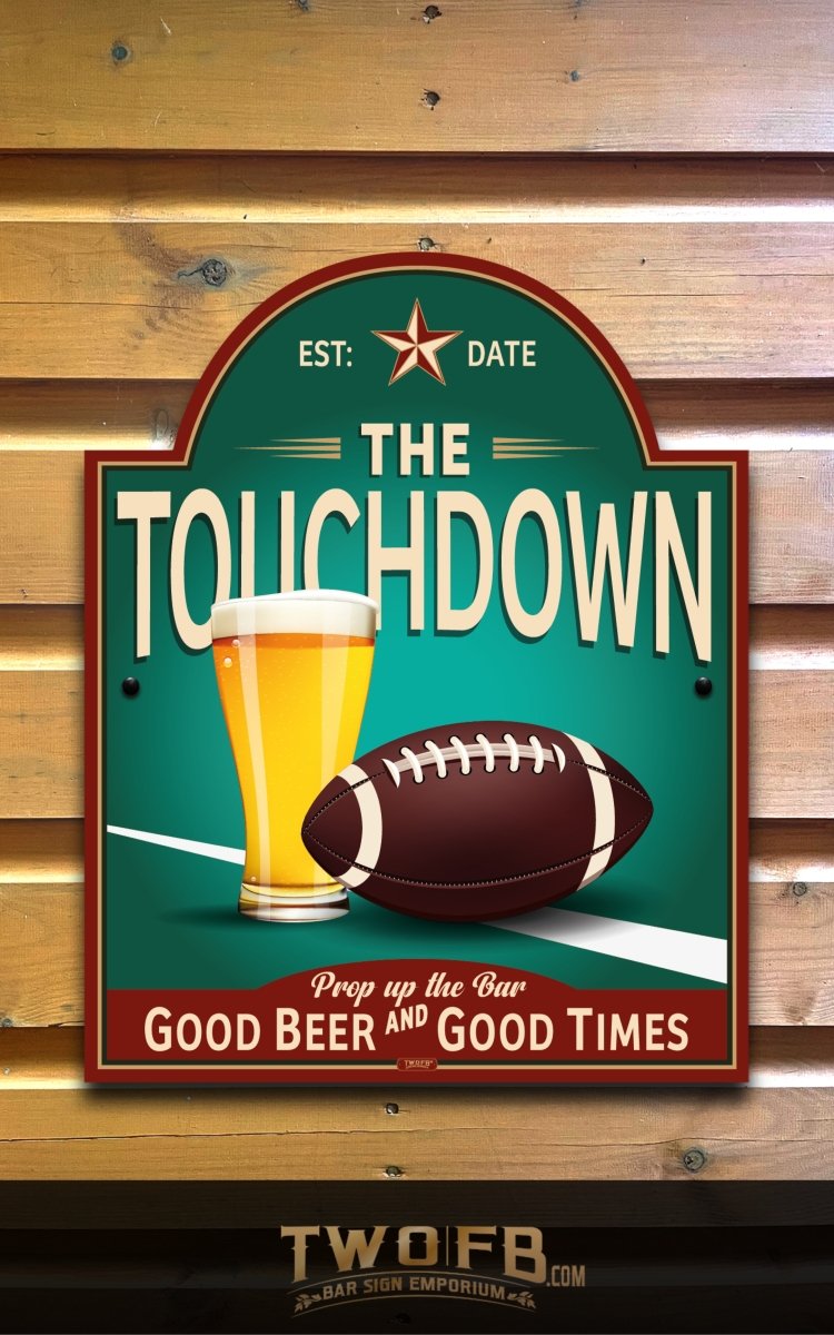 Pub Football Sign Sports Bar | Personalised Bar Sign | Signs for Sheds – Two Fat Blokes Ltd