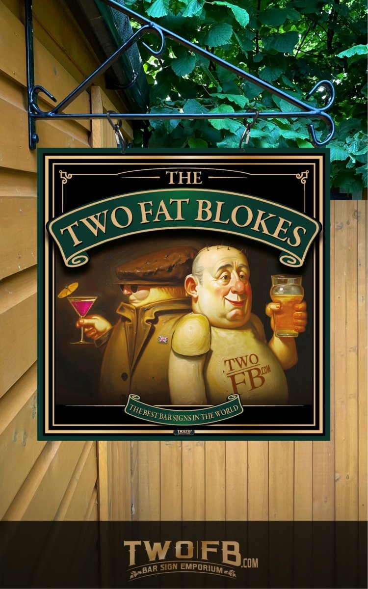 Two Fat Blokes Personalised Swinging Custom Made Barsigns UK Custom Signs from Two Fat Blokes Ltd signs for bars