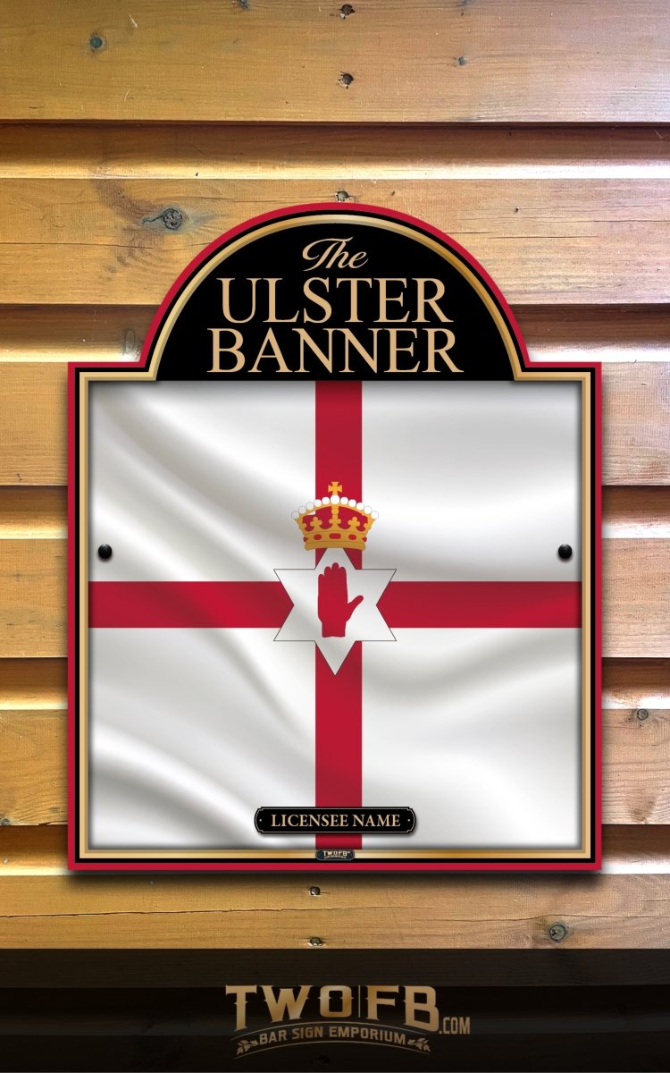 Ulster Banner  | Personalised Bar Sign | British Pub Sign