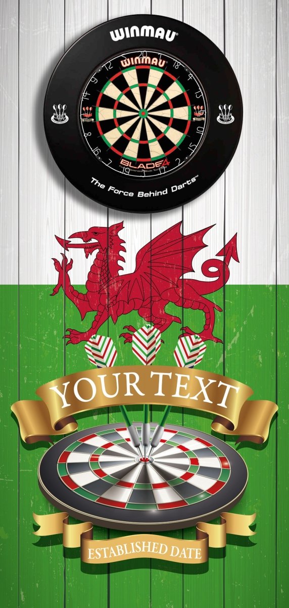 Welsh Pub Chalkboards, Darts Wall Graphics,  for man caves and garden bars, Bar Signs, Pub Signs, Personalised bar Sign, Pub Sheds