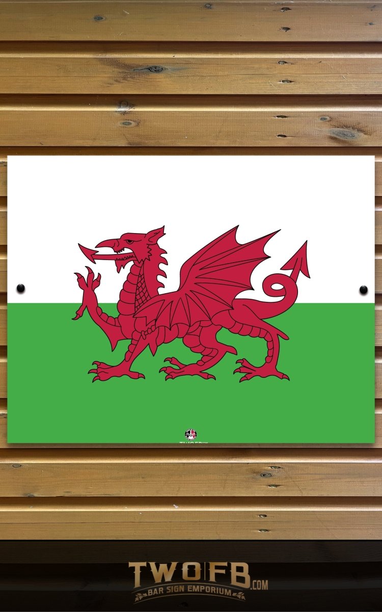 Welsh Dragon metal Sign | Personalised Bar Sign | Made in Britain