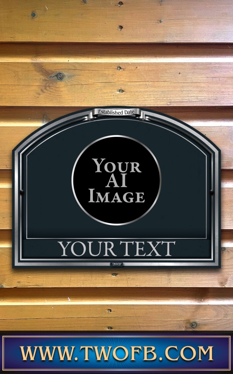 Your AI | Personalised Pub Sign | Traditional Silver Pub Signs Custom Signs from Two Fat Blokes Ltd signs for bars