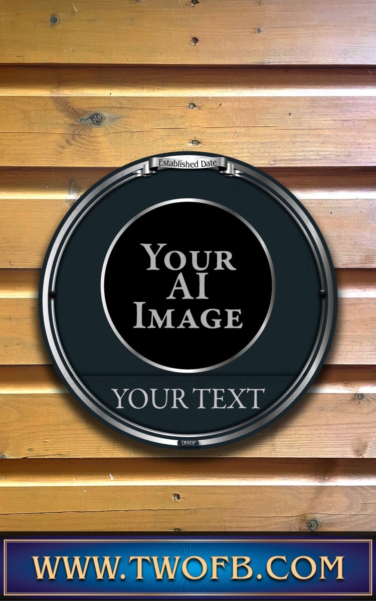 Your AI | Personalised Pub Sign | Traditional Silver Pub Signs Custom Signs from Two Fat Blokes Ltd signs for bars