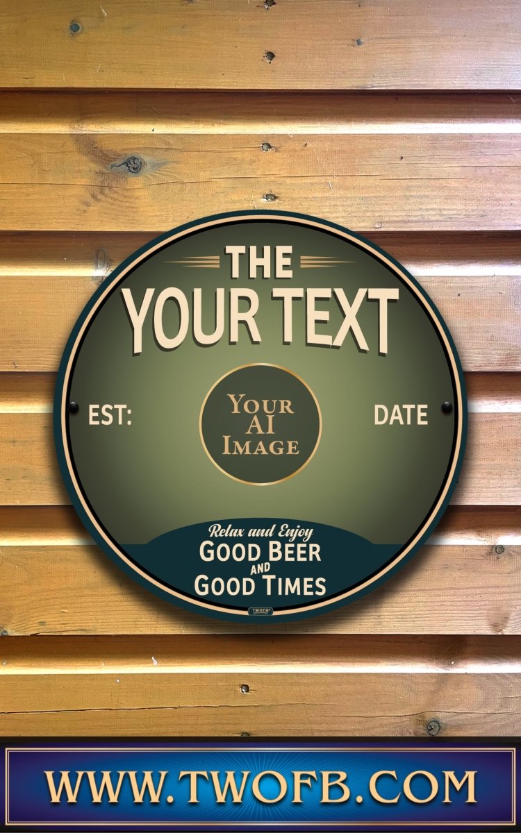 Your AI | Personalised Pub Sign | Vintage style Custom Signs from Two Fat Blokes Ltd signs for bars