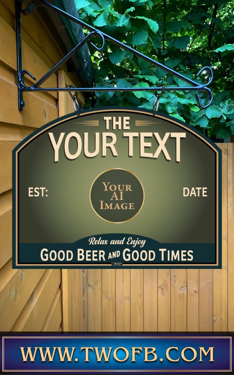 Your AI | Personalised Pub Sign | Vintage style Custom Signs from Two Fat Blokes Ltd signs for bars