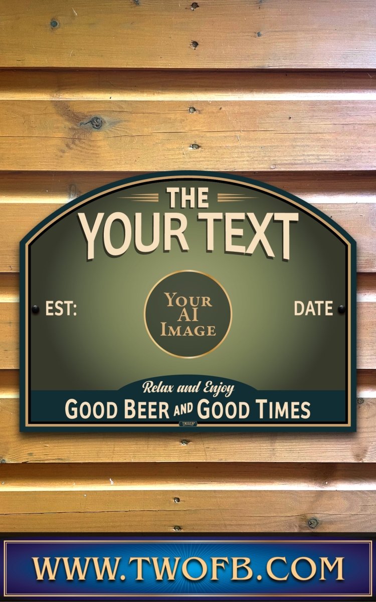 Your AI | Personalised Pub Sign | Vintage style Custom Signs from Two Fat Blokes Ltd signs for bars