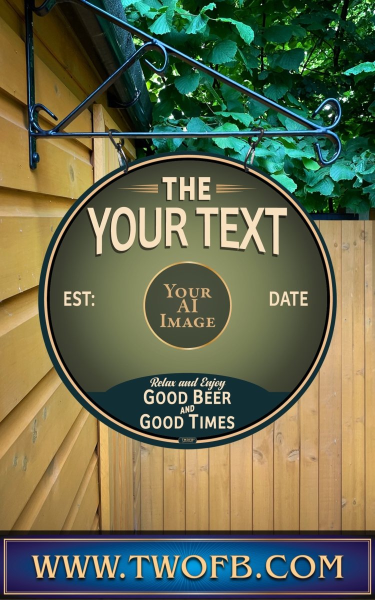 Your AI | Personalised Pub Sign | Vintage style Custom Signs from Two Fat Blokes Ltd signs for bars