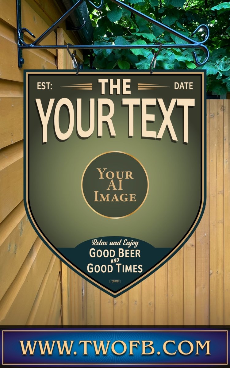 Your AI | Personalised Pub Sign | Vintage style Custom Signs from Two Fat Blokes Ltd signs for bars