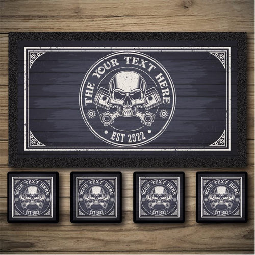 Personalised Bar Mats | Drip Mats | Custom Bar Runners | Bikers Rest