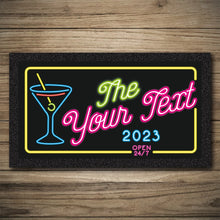 Load image into Gallery viewer, Personalised Bar Mats | Drip Mats | Custom Printed Bar Runners | Cocktail Neon
