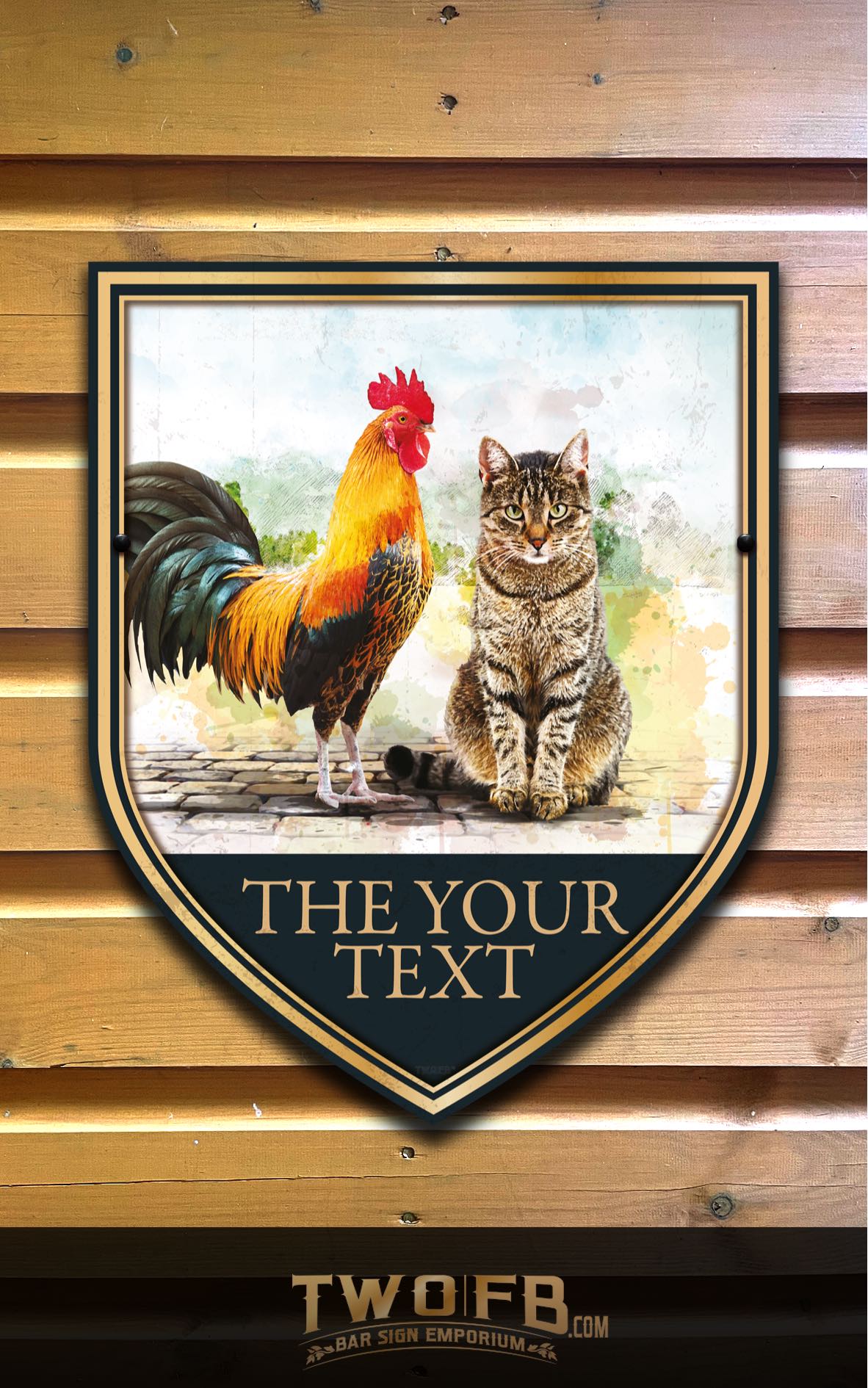 The Cock & Pussy Personalised Bar Sign Custom Signs from Twofb.com signs for bars