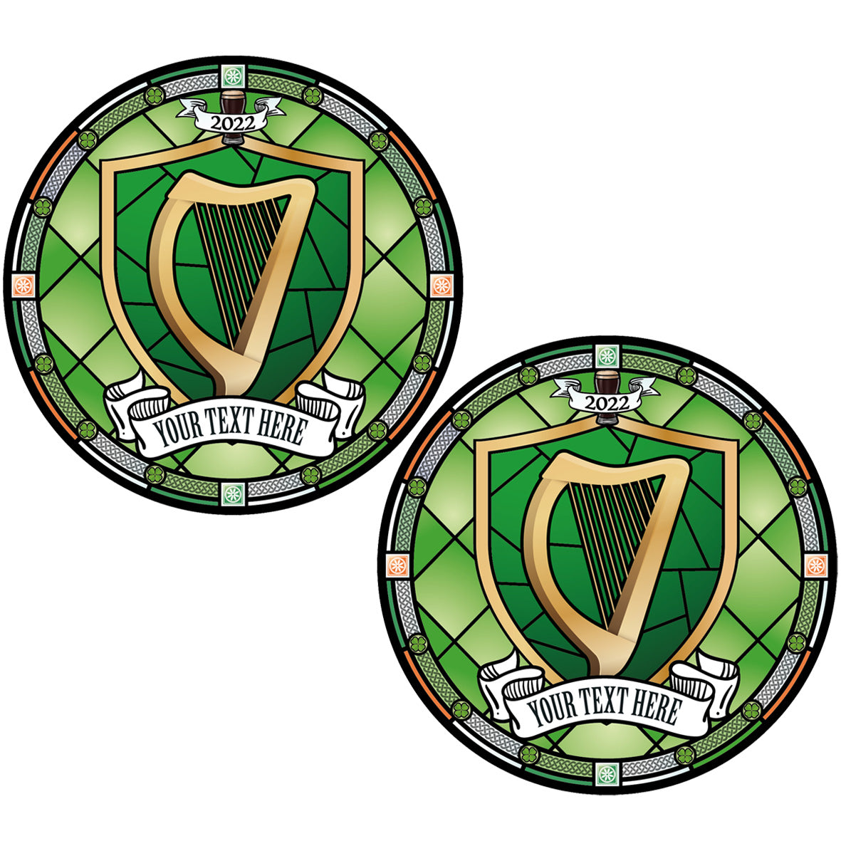 Irish Window Vinyl  | Stained Glass | Custom window decals