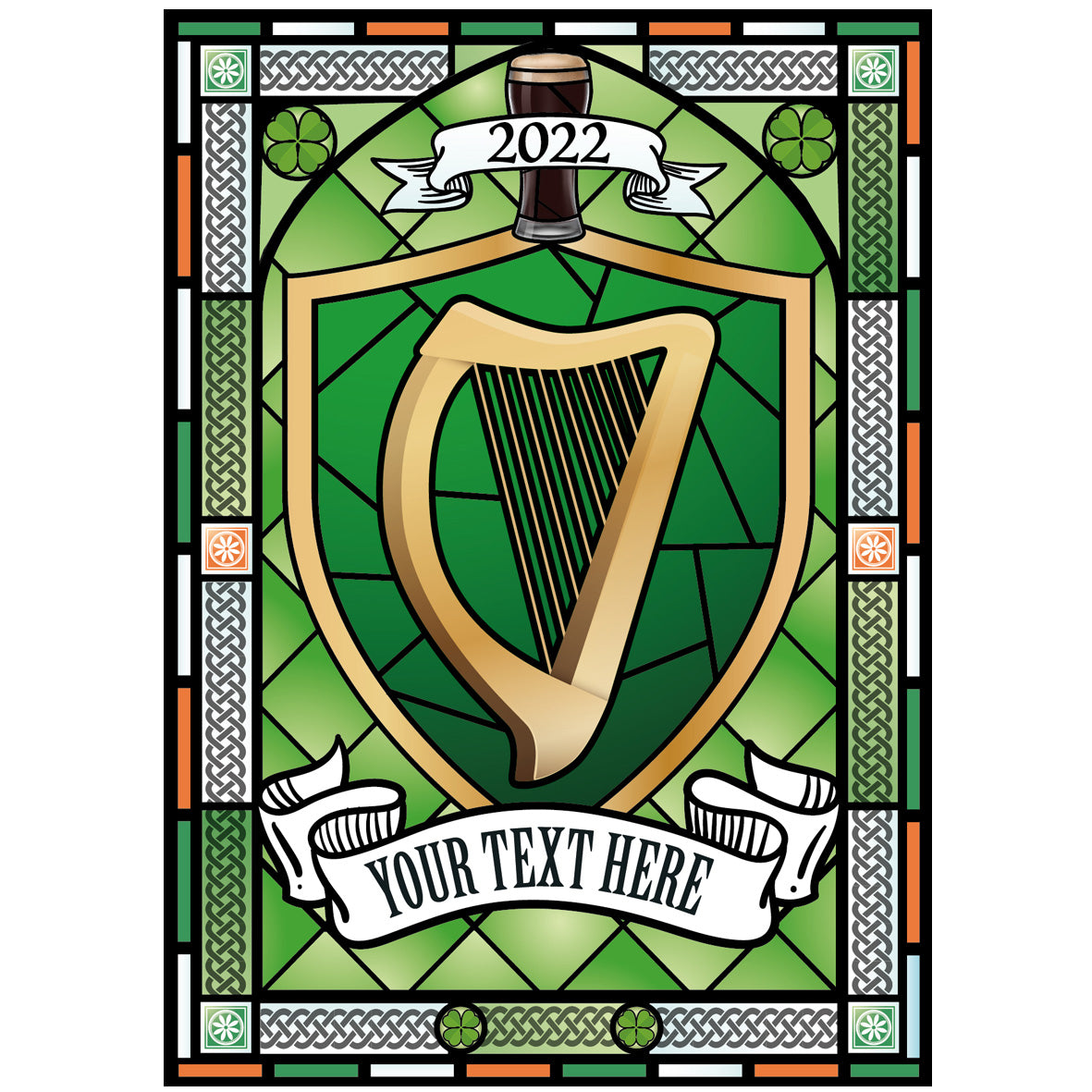 Irish Window Vinyl  | Stained Glass | Custom window decals