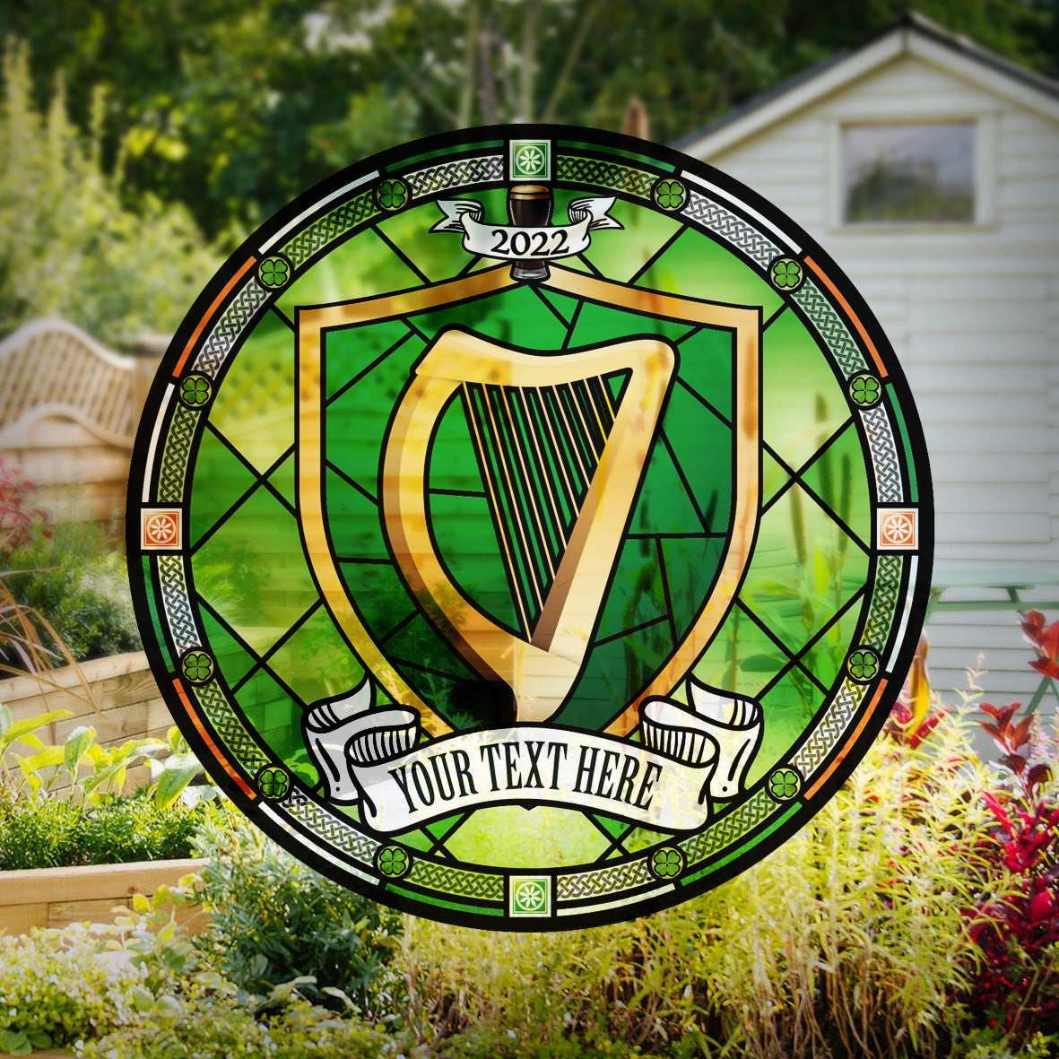 Window Stickers Irish Irish Window Vinyl | Custom Stained Glass window – Two Fat Blokes Ltd