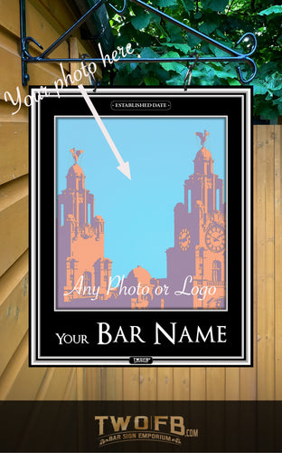 Personalised Photo Sign | Personalised Bar Sign | B&W pub sign