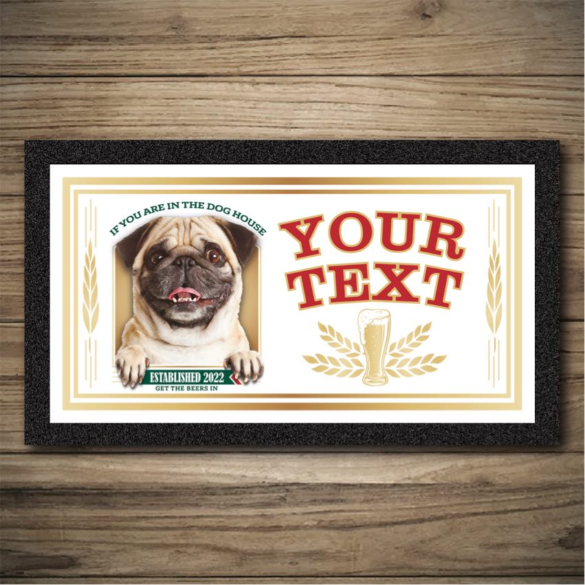 Personalised Bar Mats | Drip Mats | Custom Bar Runners | Pug Pub