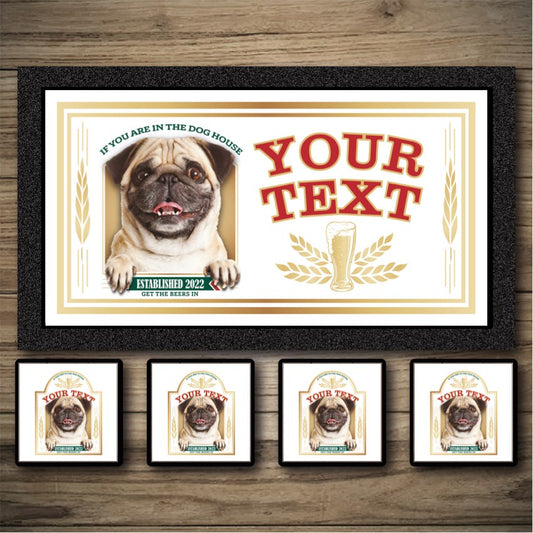 Personalised Bar Mats | Drip Mats | Custom Bar Runners | Pug Pub