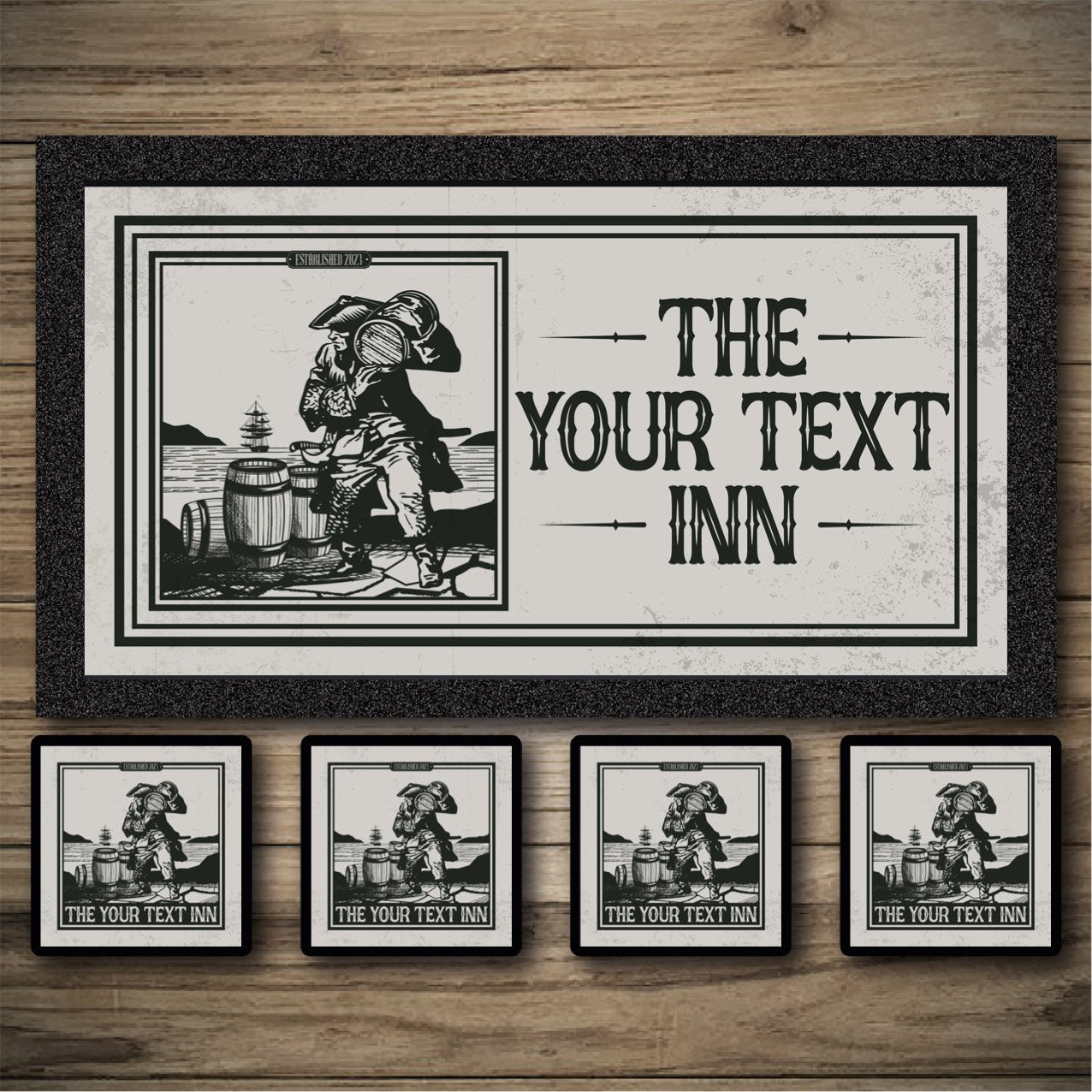 Personalised Bar Mats | Drip Mat | Custom Bar Runners | Smugglers Arms