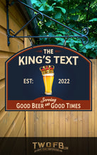 Load image into Gallery viewer, Kings Tipple | Personalised Bar Sign | Traditional Pub Sign | Bar Sign | Shed Sign

