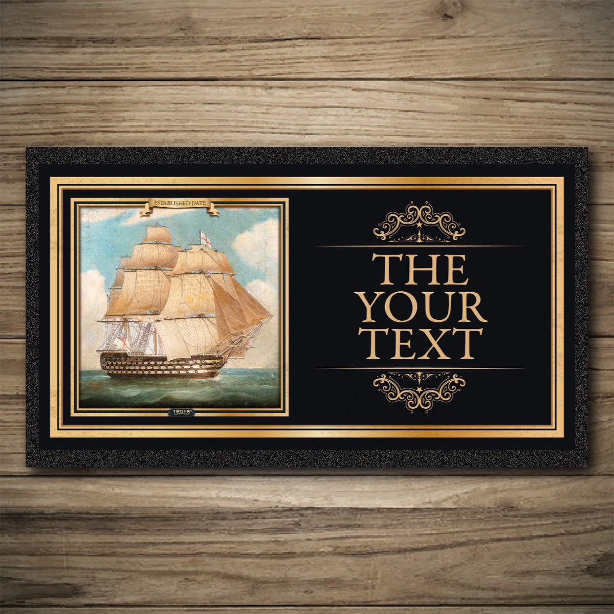 Personalised Bar Mats | Drip Mats | Custom Bar Runners | HMS Victory