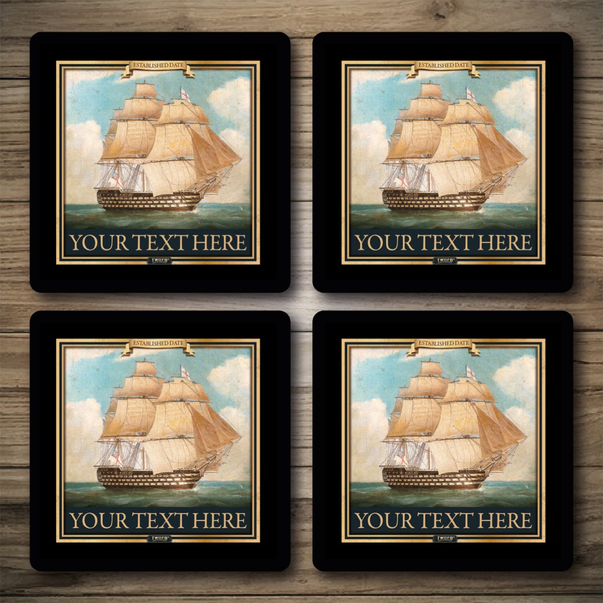 Personalised Bar Mats | Drip Mats | Custom Bar Runners | HMS Victory