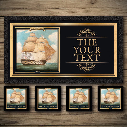 Personalised Bar Mats | Drip Mats | Custom Bar Runners | HMS Victory