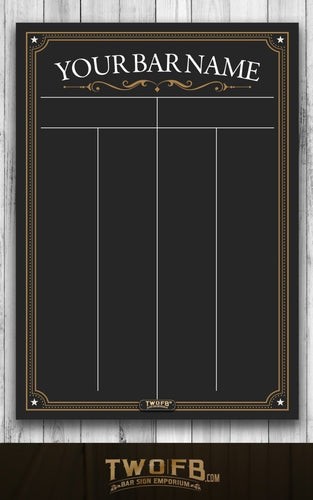 Official Darts & Tournament style chalk scoreboard